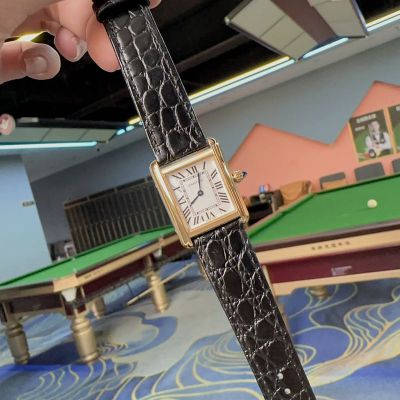 TW Factory Cartier Blue Balloon 33*27/31*24MM Black Bracelet Square Women Wrist Watch